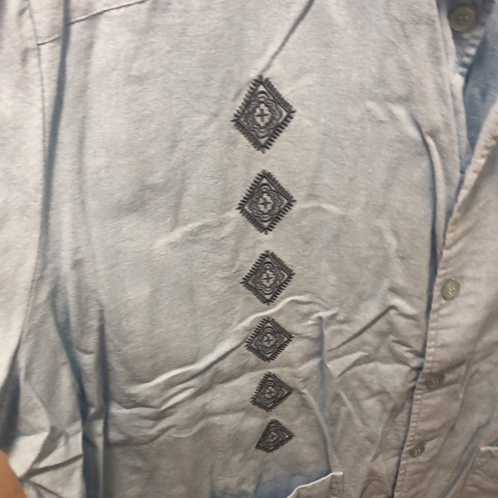 Patterned Button Down Top - image 3